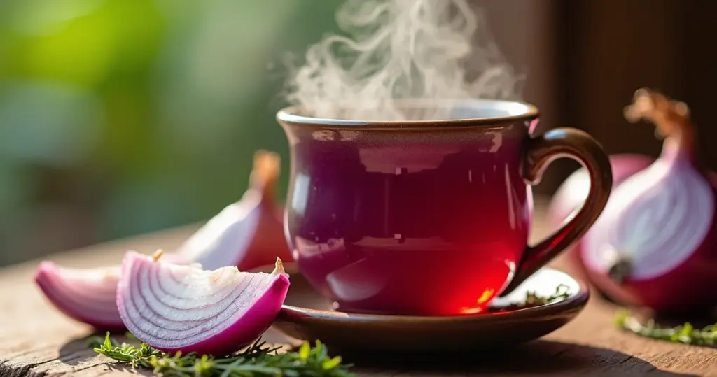 Benefício chá cebola roxa: alívio da tosse e mais saúde em 10 minutos Benefício chá cebola roxa: alívio da tosse e mais saúde em 10 minutos