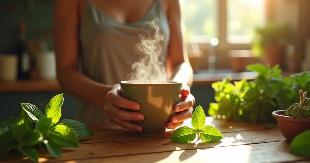 Benefícios chá de hortelã: o erro que destrói o efeito calmante
