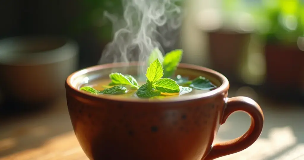 Chá de hortelã acalma o estômago em 10 minutos: alívio rápido para cólicas e gases Chá de hortelã acalma o estômago em 10 minutos: alívio rápido para cólicas e gases