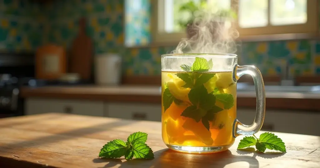 Chá de Hortelã com Casca de Abacaxi: Alívio Digestivo em 20 Minutos