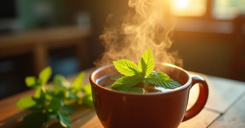 Chá de hortelã em jejum benefícios: digestão turbinada em 5 minutos