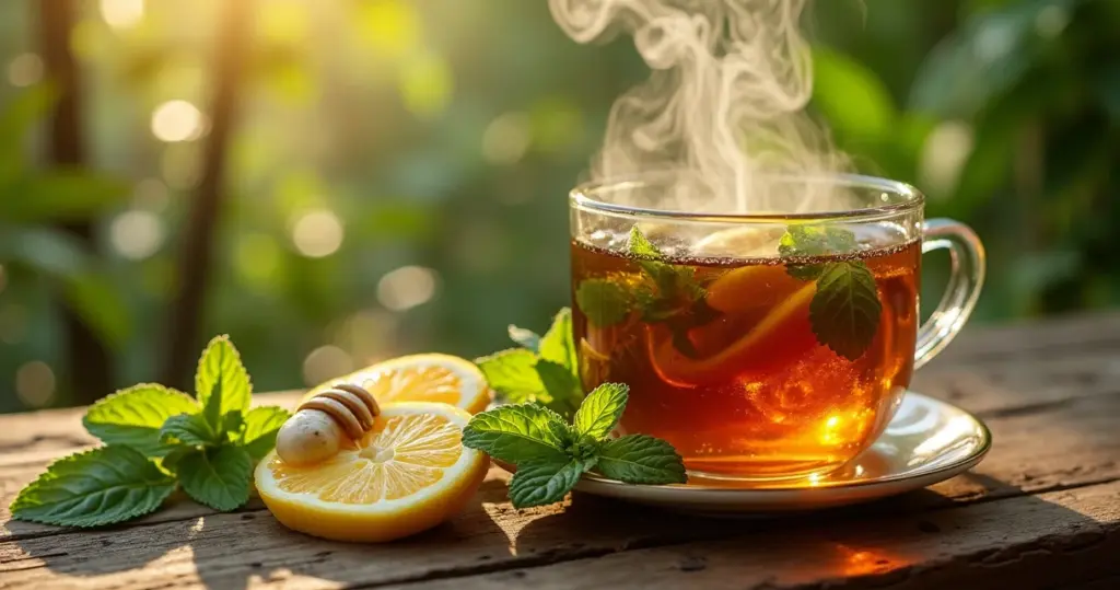 Chá de Hortelã, Gengibre, Limão e Mel: Prepare em 10 Min e Turbine Sua Imunidade