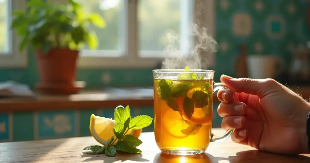 Chá de Hortelã, Limão e Mel: Seu Remédio Caseiro em 5 Minutos