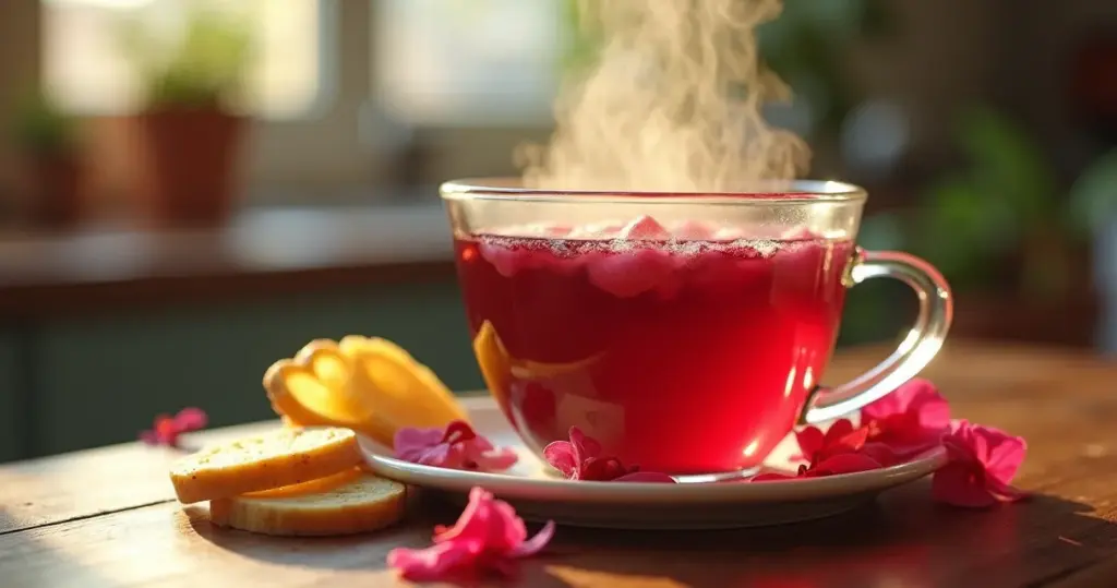 Chá para desinflamar a barriga: alívio em 5 minutos com gengibre e hibisco Chá para desinflamar a barriga: alívio em 5 minutos com gengibre e hibisco