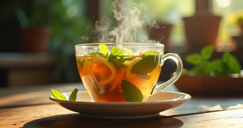 Chá para estufamento no estômago: alívio em 5 minutos