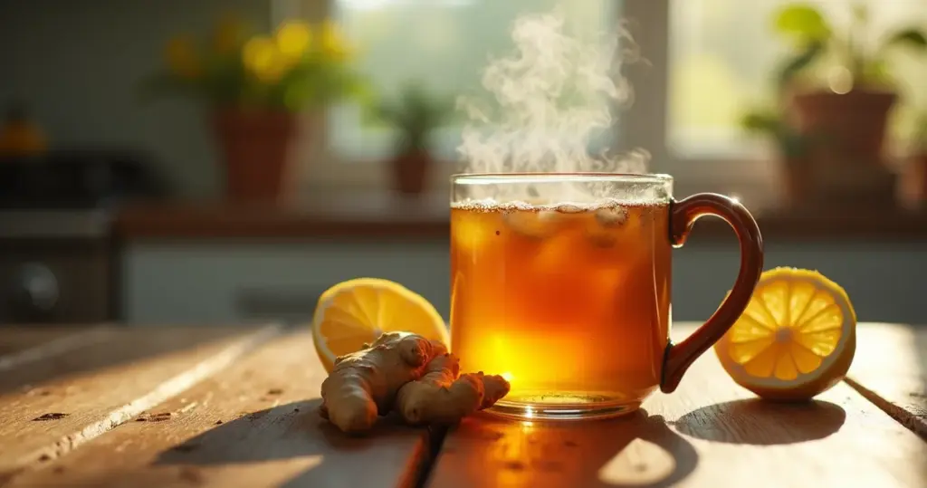 Como fazer chá de limão com gengibre que realmente fortalece sua imunidade