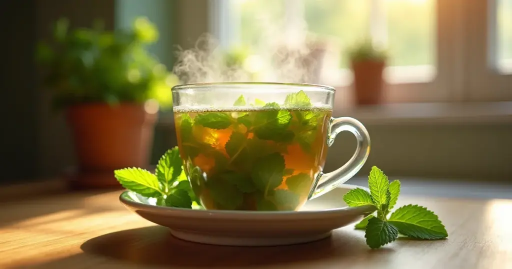 Para e bom chá de hortelã que alivia estômago em 5 minutos Para e bom chá de hortelã que alivia estômago em 5 minutos