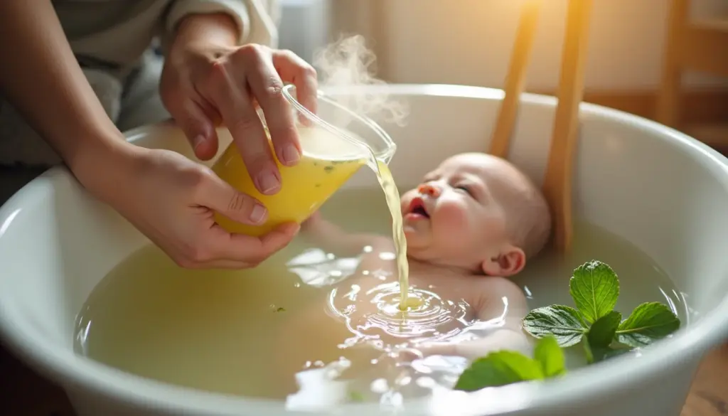 Banho com Chá de Hortelã para Bebê: Guia Seguro para Aliviar Congestão