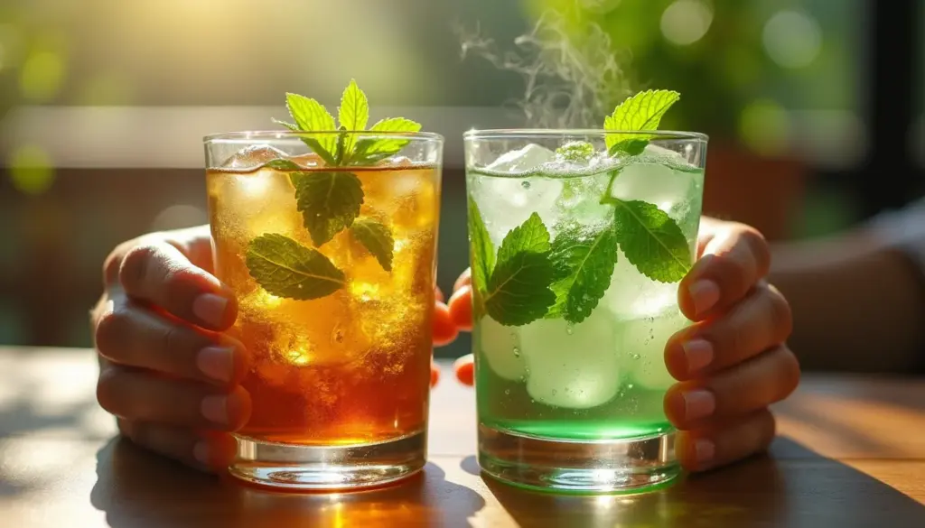 Chá de Hortelã Gelado ou Quente: Qual o Melhor para Cada Momento