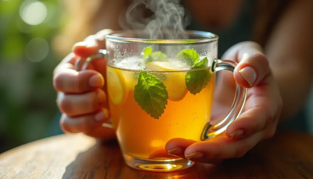 Chá de Hortelã, Limão e Gengibre: Receita Perfeita para Digestão e Energia